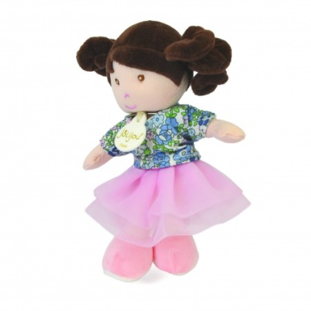 poupee de chiffon brune avec son dressing