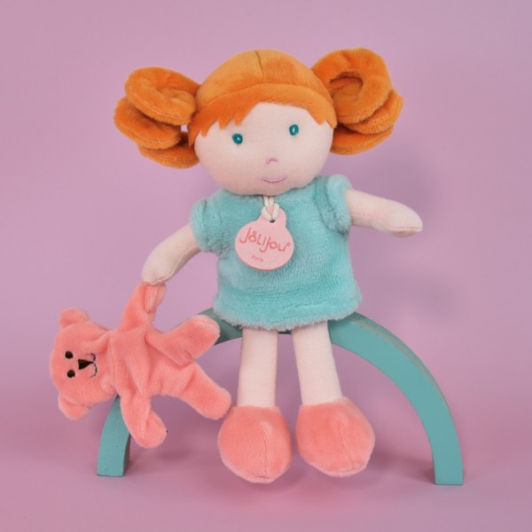 Jolijou-Doudou mini poupée fille blanche-21 cm
