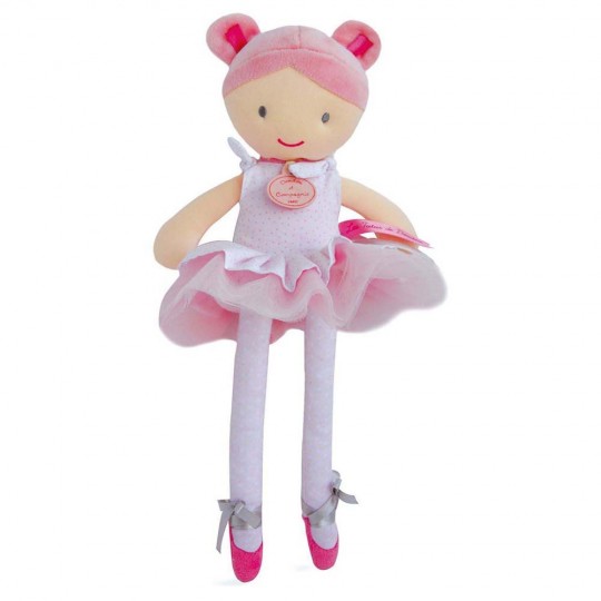 poupée de chiffon danseuse avec tutu rose et 2 chignons roses - Jolijou