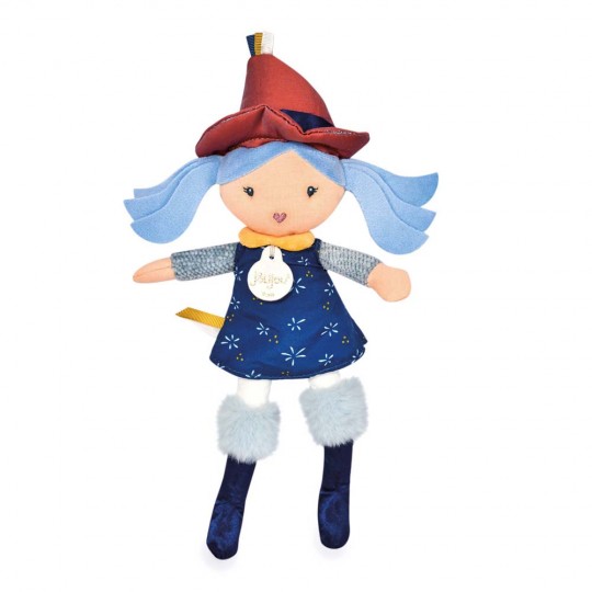poupée tissu sorcière avec chapeau pointu et bottes - Jolijou
